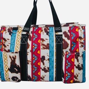 COPY - Cow Print Western Serape Print Tote Large Purse